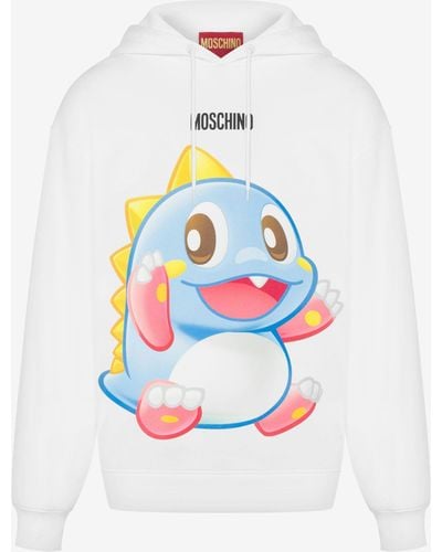 Moschino Sweat-shirt En Coton Biologique Bubble Booble - Blanc