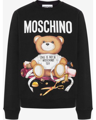 Moschino Sweat-shirt En Coton Biologique Sartorial Teddy Bear - Noir