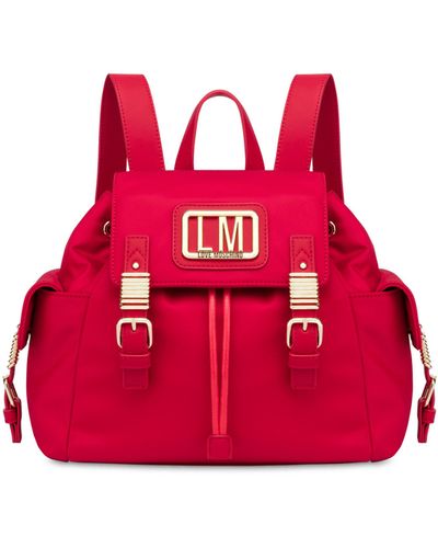 Moschino Lm Nylon Backpack - Red