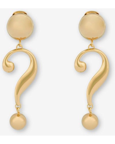Moschino House Symbols !? Earrings - White