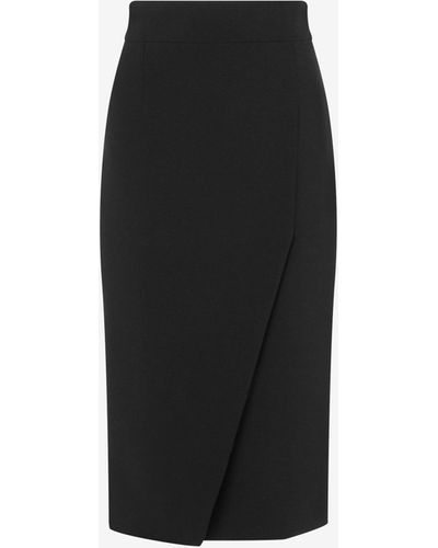 Moschino Stretch Crêpe Skirt - Black