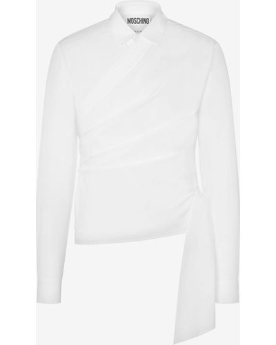 Moschino Knotted Poplin Shirt - White