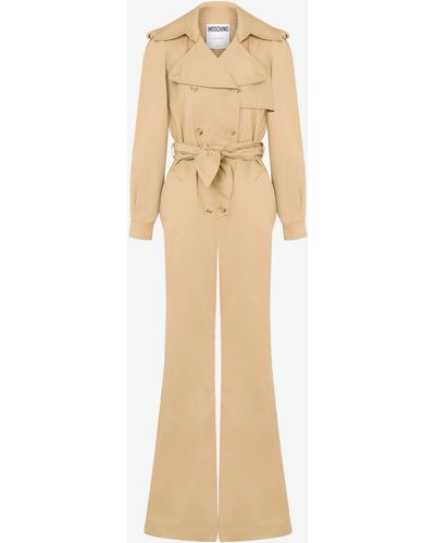 Moschino Cotton Cloth Jumpsuit - Natural
