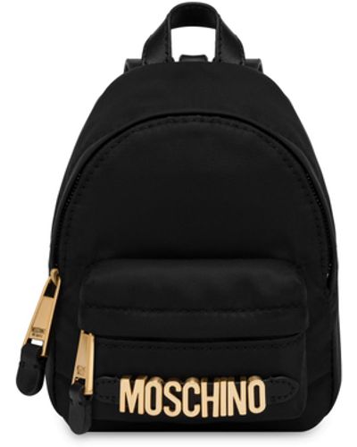 Moschino Mini Backpack With Chain - Black