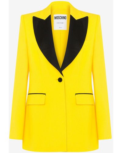 Moschino Envers Satin Jacket - Yellow