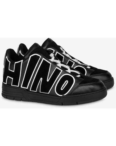Moschino Streetball Sneakers With Maxi Logo - Black