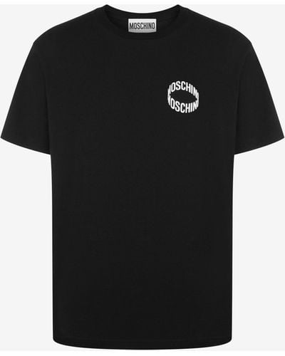 Moschino T-shirt Aus Jersey Loop - Schwarz