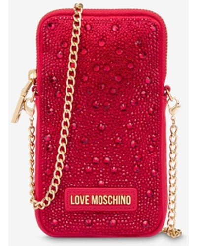 Moschino Sac Pour Téléphone Avec Strass Love Gift Capsule - Rouge