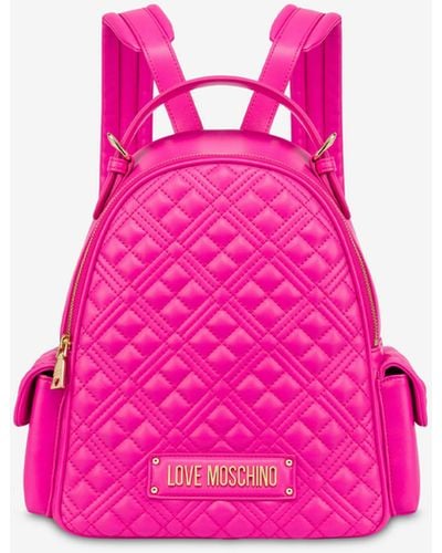 Moschino Sac À Dos Quilted - Rose