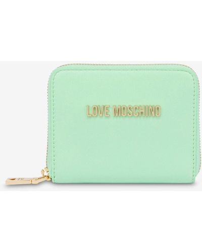 Moschino Small Zip-around Wallet - Green