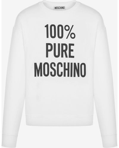 Moschino 100% Pure Organic Cotton Sweatshirt - White