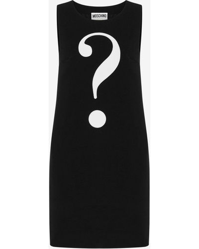 Moschino House Symbols !? Stretch Crêpe Dress - Black