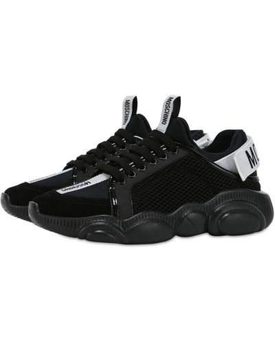 Moschino Teddy Shoes Sneakers With Strap - Black