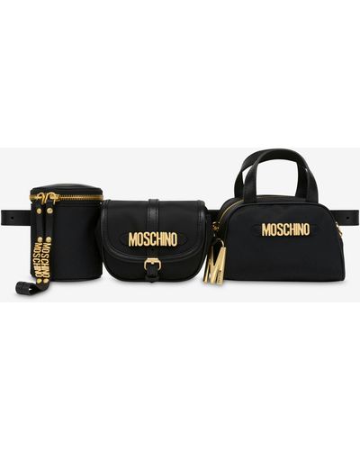 Moschino Multi Bag In Nylon - Nero