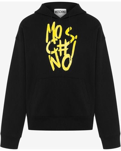 Moschino Sweatshirt Mit Kapuze Scribble Logo - Schwarz