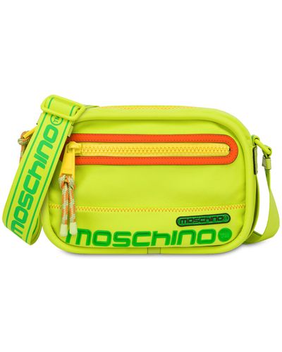 Moschino Reflective Logo Neoprene Camera Bag - Green
