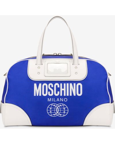 Moschino Double Smiley® World Holdall - Blue
