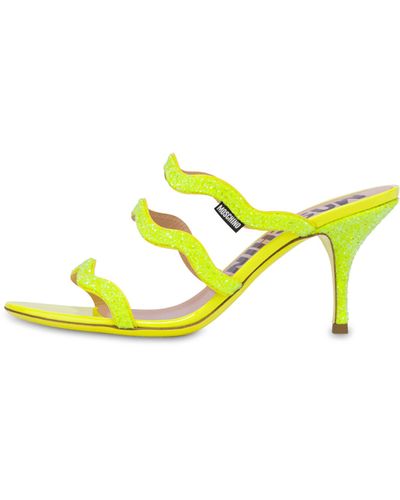 Moschino Ric Rac Glitter Sandals - Yellow