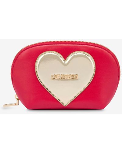 Moschino Golden Heart Beauty Bag - Pink