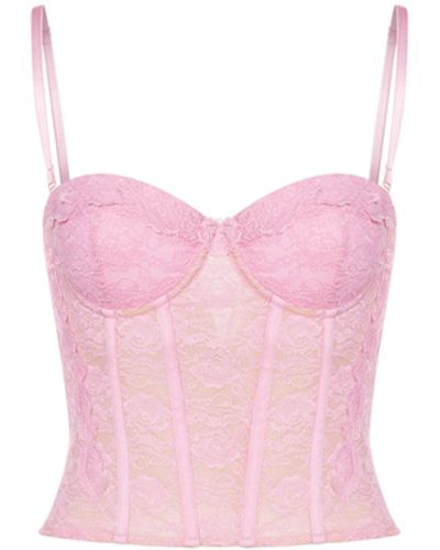 Moschino Lace Bustier - Pink