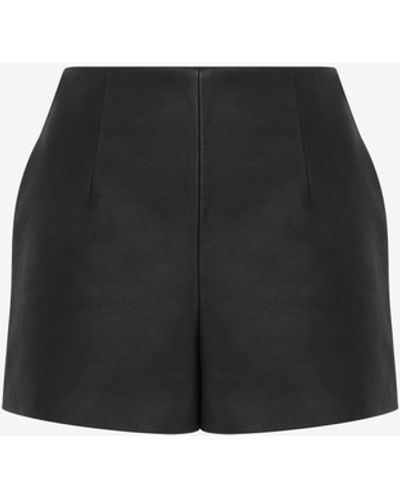 Moschino Nappa Leather Shorts - Black
