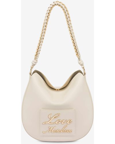 Moschino Hobo Bag Lovely Love - Bianco