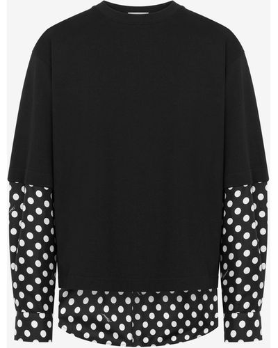 Moschino Polka Dots Sweatshirt With Inserts - Black