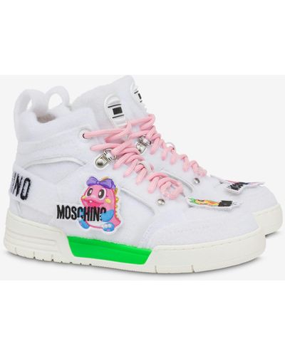 Moschino Sneakers Montantes Streetball Bubble Booble - Blanc