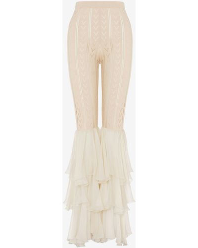 Moschino Silk Organza Palazzo Trousers - White