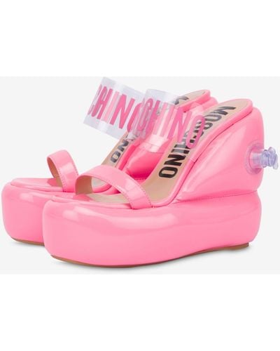 Moschino Inflatable Effect Wedge Sandals - Pink