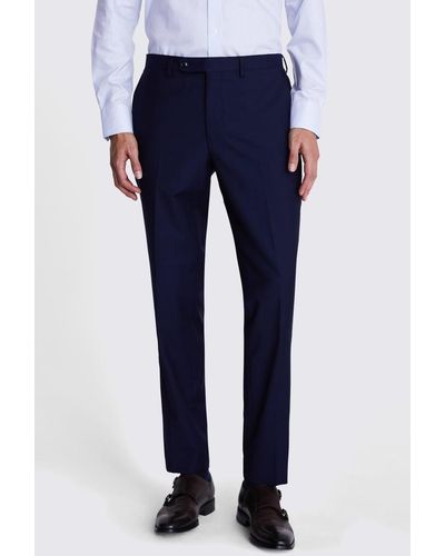 Zegna Italian Tailored Fit Trousers - Blue