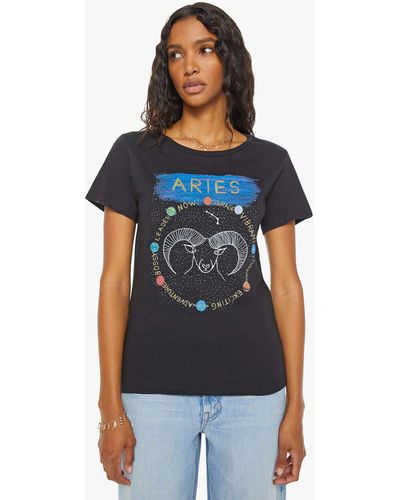 Unfortunate Portrait Aries Zodiac T-shirt - Blue