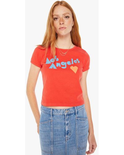 Mother The Itty Bitty Ringer La Love T-shirt - Red