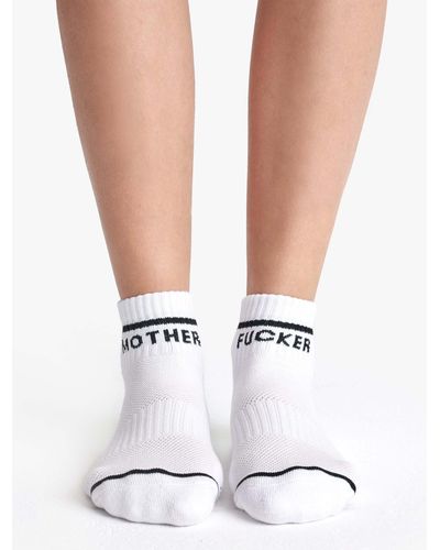 Mother Baby Steps Ankle Mf Socks - White