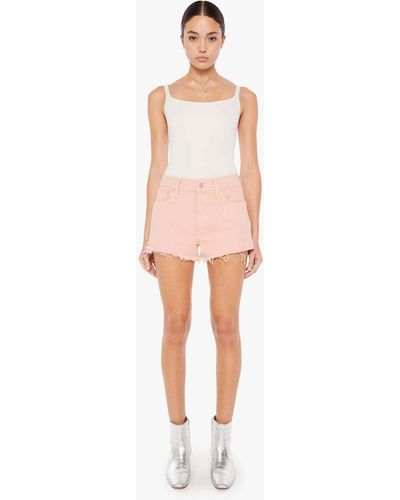 Mother The Dodger Shorts Shorts Fray Peach Parfait - Pink