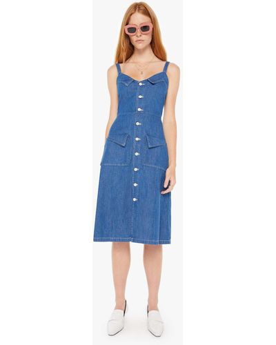Mother The Double Fold Dress Cutting Edge - Blue