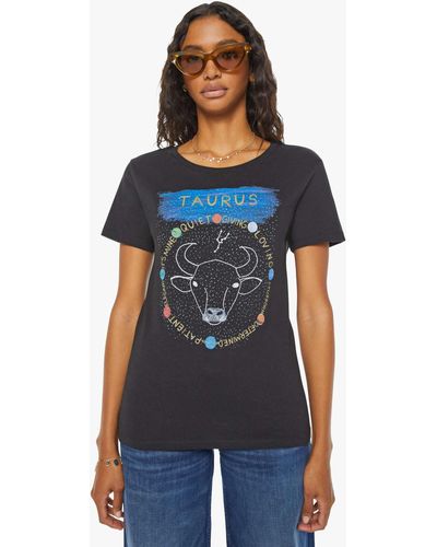 Unfortunate Portrait Taurus Zodiac T-shirt - Blue