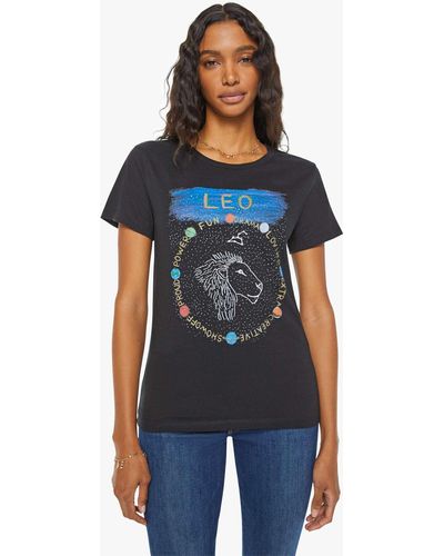 Unfortunate Portrait Leo Zodiac T-shirt - Blue