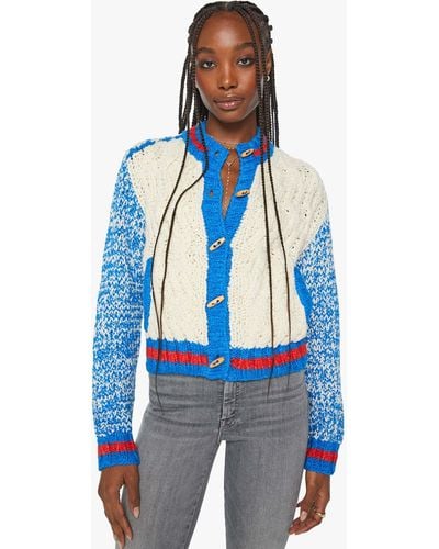 Mother Shawl Collar Cardigan Graffiti Country in Blue Lyst UK