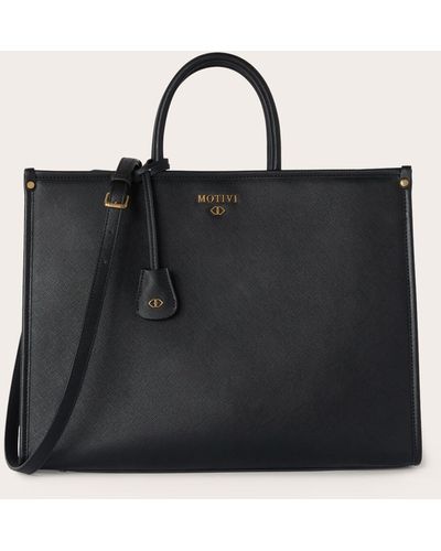 mötivi New shopping bag in tessuto spalmato - Nero