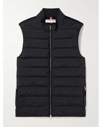 Orlebar Brown Fitzroy Quilted Shell And Merino Wool Down Gilet - Blue