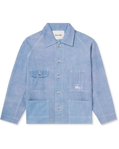 STORY mfg. Railroad Organic Cotton-twill Jacket - Blue