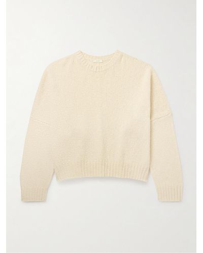 The Row Grohl Wool And Silk-blend Sweater - Natural