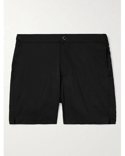 Frescobol Carioca Rio Straight-leg Mid-length Swim Shorts - Black