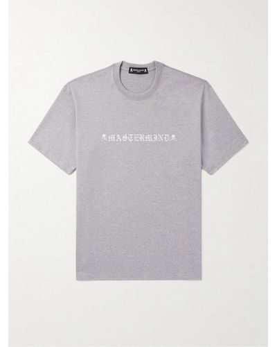 MASTERMIND WORLD Logo-print Cotton-jersey T-shirt - Grey