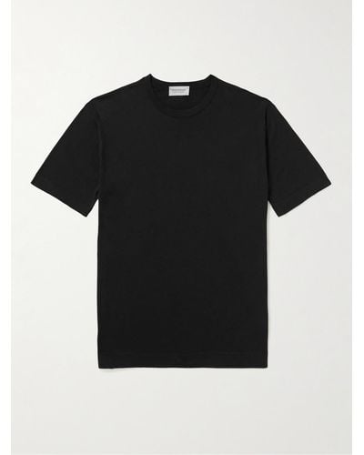 John Smedley Lorca Slim-fit Sea Island Cotton T-shirt - Black