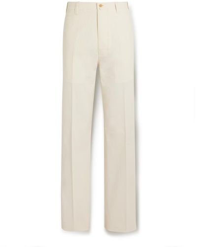 Giuliva Heritage Felice Stretch-cotton Drill Pants - Natural