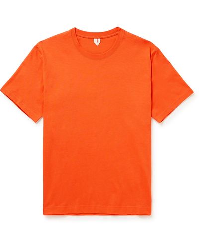 ARKET Niko Organic Cotton-jersey T-shirt - Orange