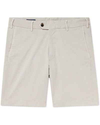 Peter Millar Concorde Garment-dyed Stretch-cotton Twill Shorts - White
