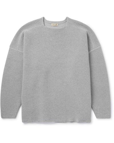 Fear Of God Ottoman Ribbed Wool Sweater - Gray